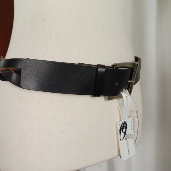 NWT Vintage Nine West Braided Leather Belt, S/M - Picture 7 of 9
